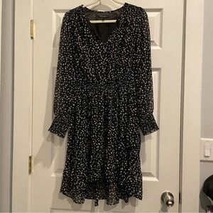 Banana Republic Flowy Polka Dot High Low Dress